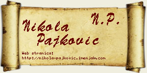 Nikola Pajković vizit kartica